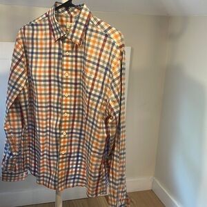 johnnie-o long sleeve button down, size medium